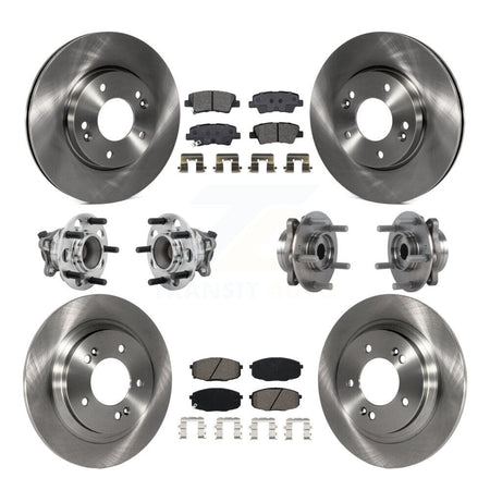 Front Rear Hub Bearing Brake Rotor & Pad Kit (10Pc) For Hyundai Elantra GT Base with 2.0L KBB-131151