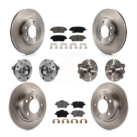 Front Rear Hub Bearing Disc Brake Rotor Pad Kit (10Pc) For Mini Cooper Countryman Paceman KBB-131162