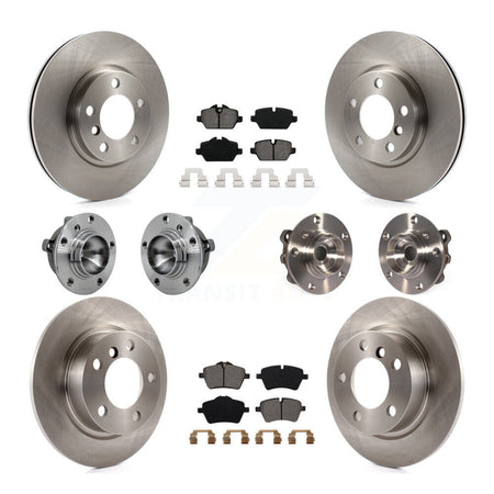 Front Rear Hub Bearing Disc Brake Rotor Pad Kit (10Pc) For Mini Cooper Countryman Paceman KBB-131163