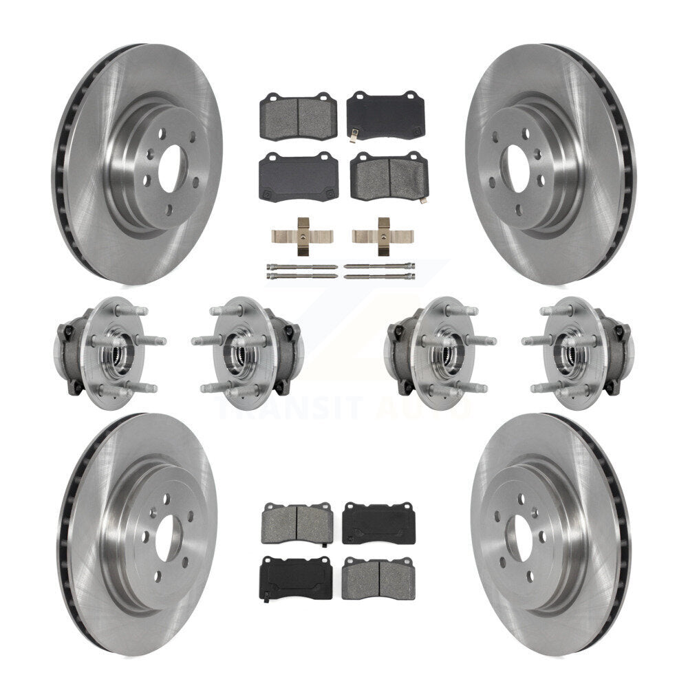 Front Rear Hub Bearings Disc Brake Rotors And Pads Kit (10Pc) For 2016 Tesla S From 04 16 KBB-131183