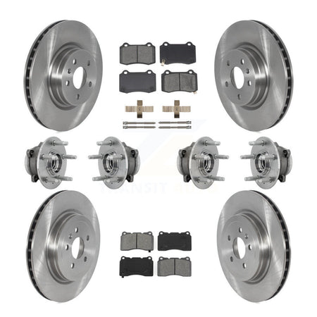 Front Rear Hub Bearings Disc Brake Rotors And Pads Kit (10Pc) For 2016 Tesla S From 04 16 KBB-131183