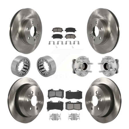 Front Rear Hub Bearing Brake Rotor Pads Shoe Kit (10Pc) For Chevrolet Colorado GMC Canyon KBB-131195