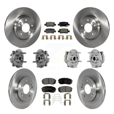 Front Rear Hub Bearings Disc Brake Rotors And Ceramic Pads Kit (10Pc) For Kia Seltos KBB-131203