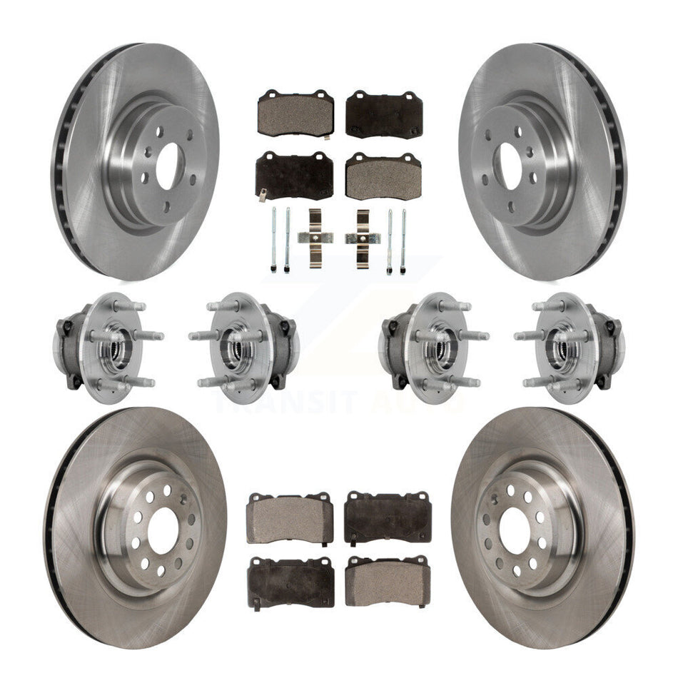 Front Rear Hub Bearing Assembly Disc Brake Rotors And Ceramic Pads Kit (10Pc) For Tesla S KBB-131261