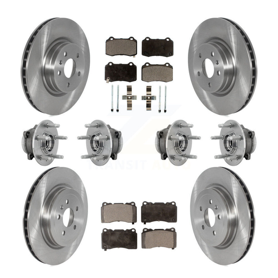 Front Rear Hub Bearings Disc Brake Rotors And Pads Kit (10Pc) For 2016 Tesla S From 04 16 KBB-131262