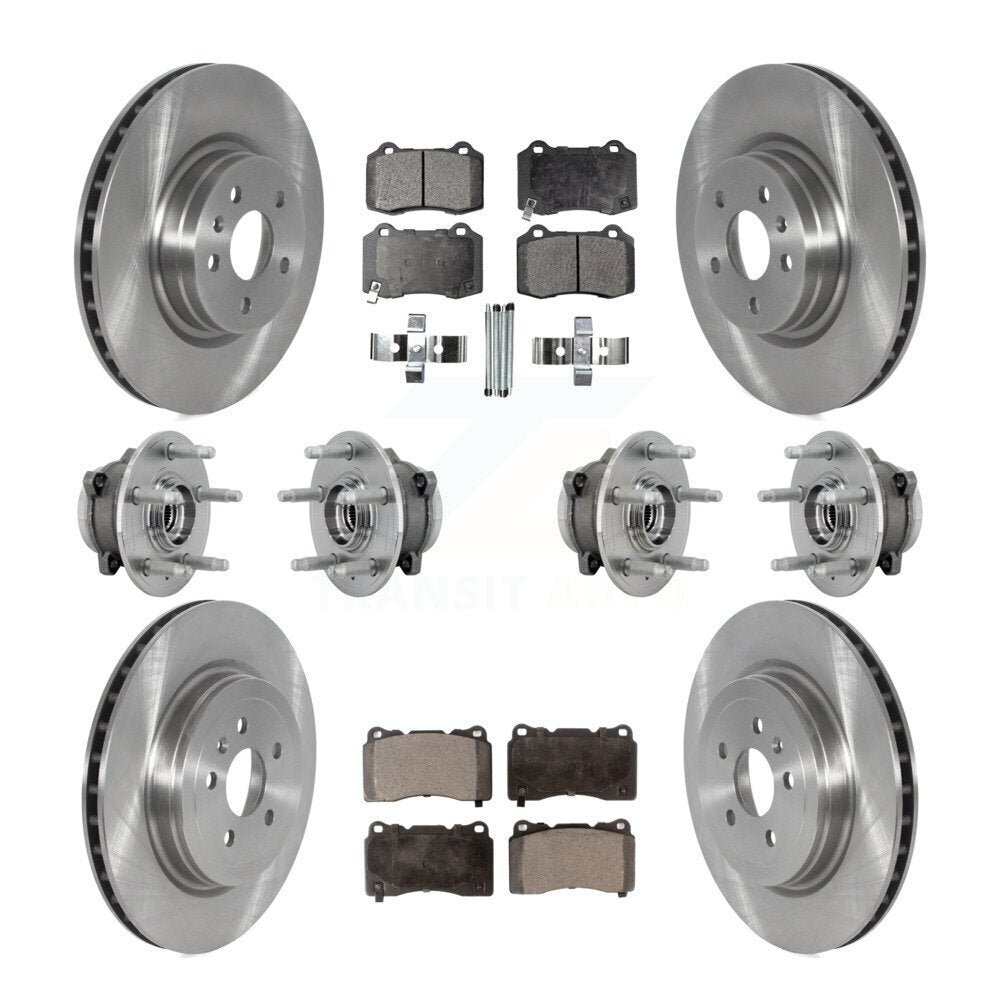 Front Rear Hub Bearing Disc Brake Rotor Pad Kit (10Pc) For Tesla X S With Brembo Calipers KBB-131264