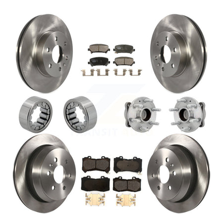 Front Rear Hub Bearing Brake Rotor Pads Shoe Kit (10Pc) For Chevrolet Colorado GMC Canyon KBB-131268