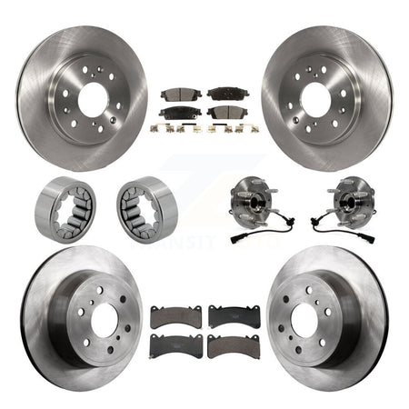 Front Rear Hub Bearing Brake Rotor Pad Shoe Kit (10Pc) For GMC Sierra 1500 Yukon Cadillac KBB-131270