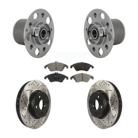 Front Hub Bearing Coated Drill Slot Brake Rotor Pads Kit For Mercedes-Benz E350 E400 E250 KBB-131482