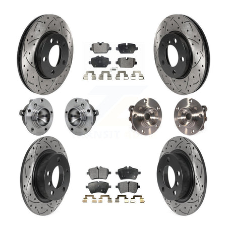 Front Rear Hub Bearing Coat Brake Rotor Pad Kit (10Pc) For Mini Cooper Countryman Paceman KBB-131519