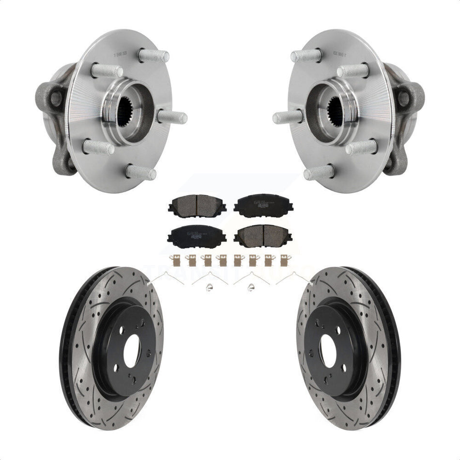 Front Hub Bearing Coat Drill Slot Brake Rotor Pads Kit For Toyota C-HR Lexus UX250h UX200 KBB-131534
