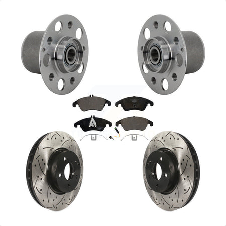 Front Hub Bearing Coated Drill Slot Brake Rotor Pads Kit For Mercedes-Benz E350 E400 E250 KBB-131551