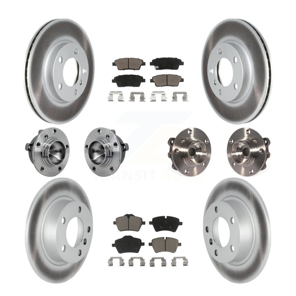 Front Rear Hub Bearing Coat Brake Rotor Pad Kit (10Pc) For Mini Cooper Countryman Paceman KBB-131572