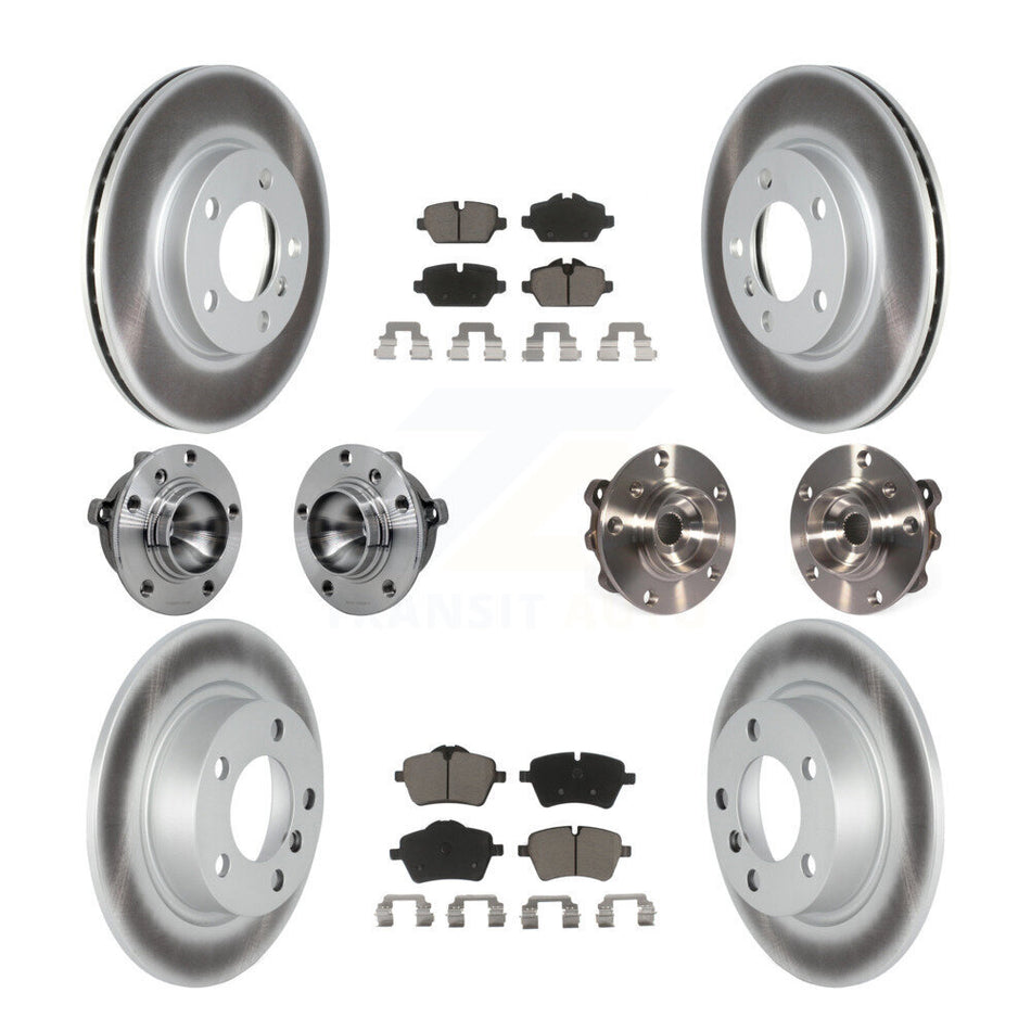 Front Rear Hub Bearing Coat Brake Rotor Pad Kit (10Pc) For Mini Cooper Countryman Paceman KBB-131573