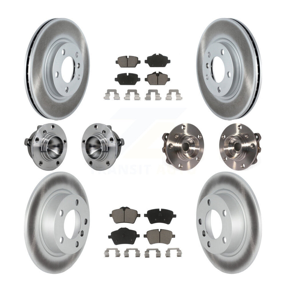 Front Rear Hub Bearing Coat Brake Rotor Pad Kit (10Pc) For Mini Cooper Countryman Paceman KBB-131575