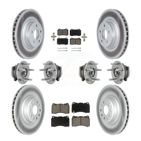 Front Rear Hub Bearing Coated Disc Brake Rotor Pad Kit (10Pc) For 2016 Tesla S From 04 16 KBB-131604