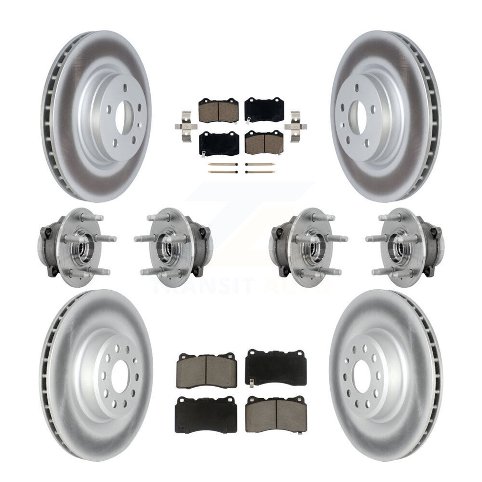 Front Rear Hub Bearing Coat Brake Rotor Pad Kit (10Pc) For Tesla X S With Brembo Calipers KBB-131606