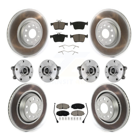 Front Rear Hub Bearing Coated Brake Rotor Pad Kit (10Pc) For Volkswagen Atlas Cross Sport KBB-131607