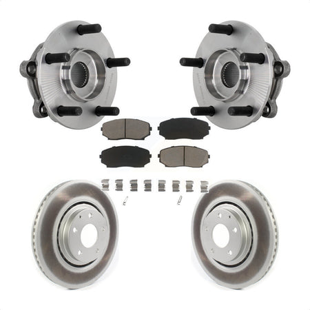 Front Hub Bearing Assembly Coated Disc Brake Rotors And Pads Kit For 2016-2023 Mazda CX-9 KBB-131654