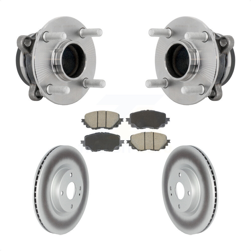 Front Hub Bearing Coated Brake Rotor & Pad Kit For Mazda MX-5 Miata Without Brembo Brakes KBB-131662
