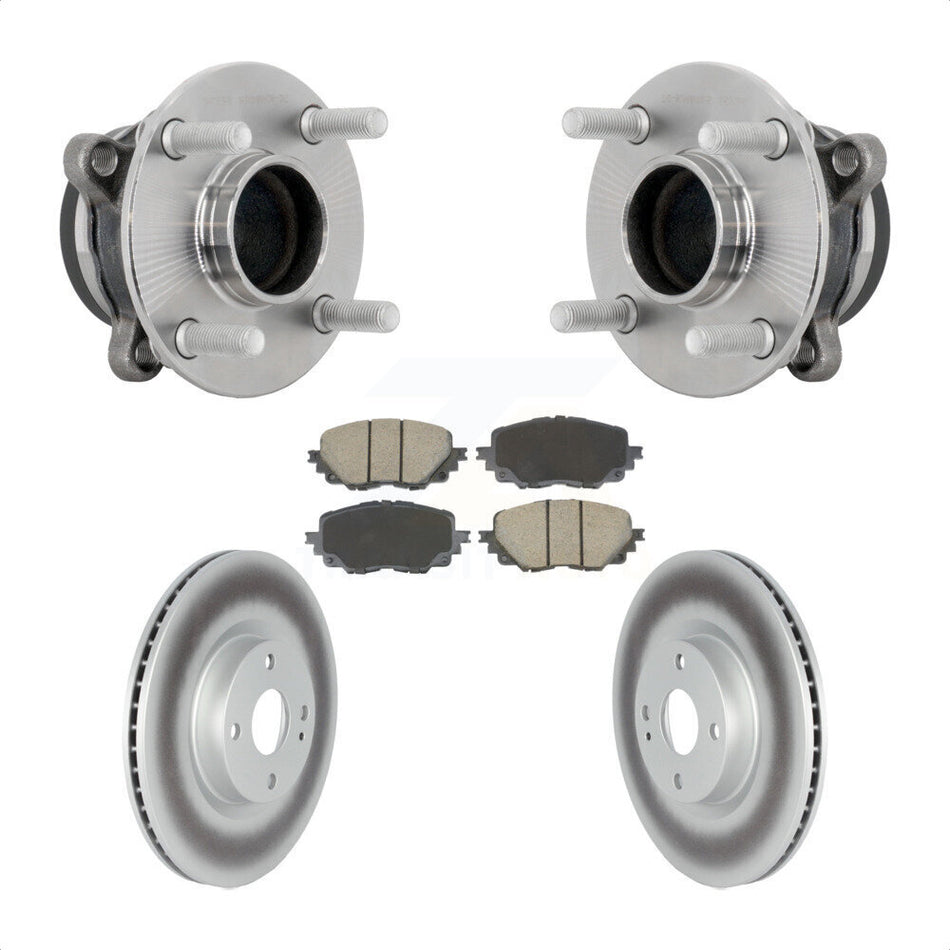 Front Hub Bearing Coated Brake Rotor & Pad Kit For Mazda MX-5 Miata Without Brembo Brakes KBB-131662