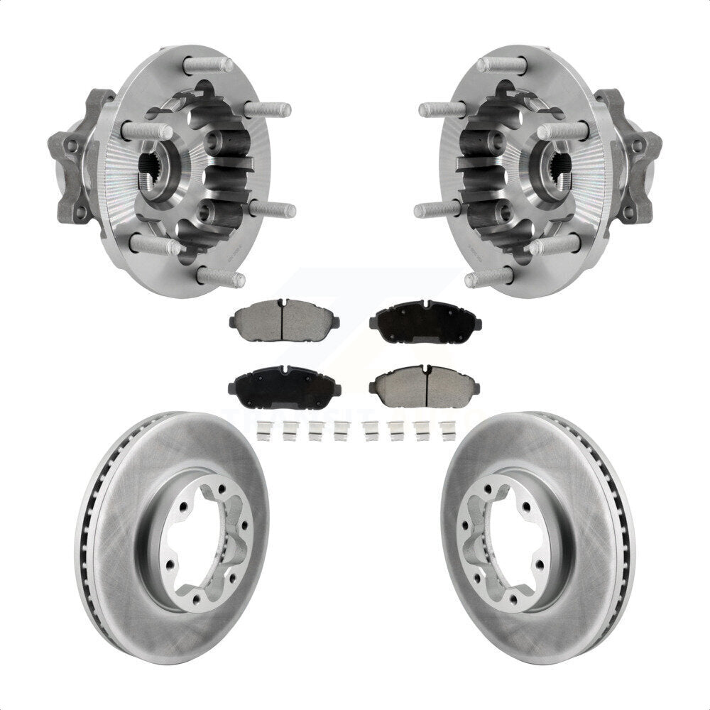 Front Hub Bearing Coated Brake Rotor Pad Kit For Ford Transit-250 Transit-350 Transit-150 KBB-131663