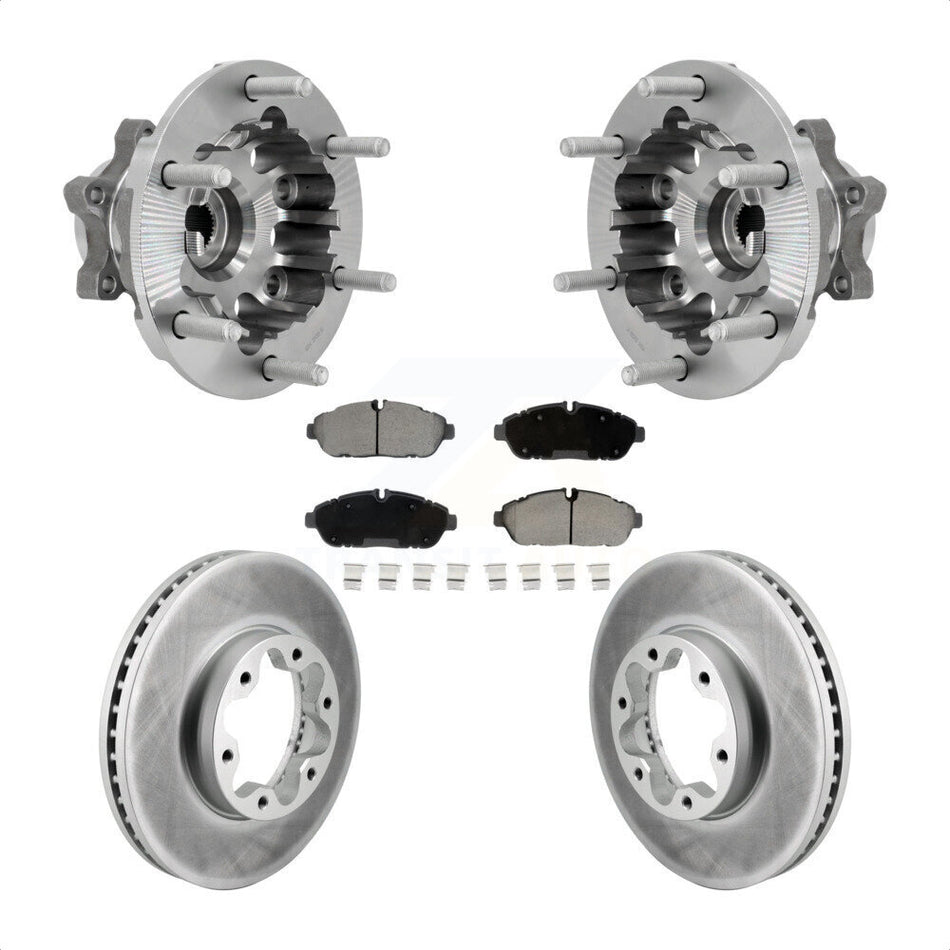 Front Hub Bearing Coated Brake Rotor Pad Kit For Ford Transit-250 Transit-350 Transit-150 KBB-131663