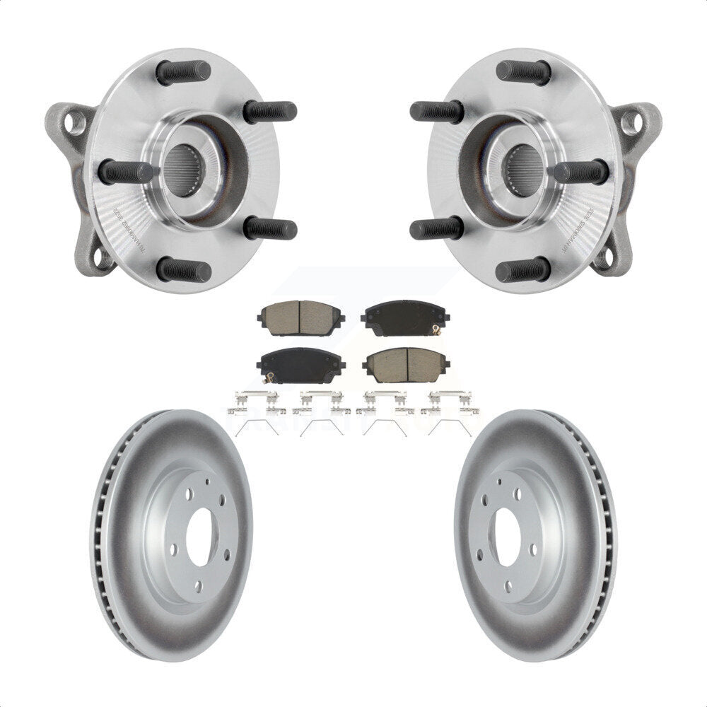 Front Hub Bearing Coated Brake Rotor Pads Kit For Mazda 3 Vehicles Manufactured In Mexico KBB-131668