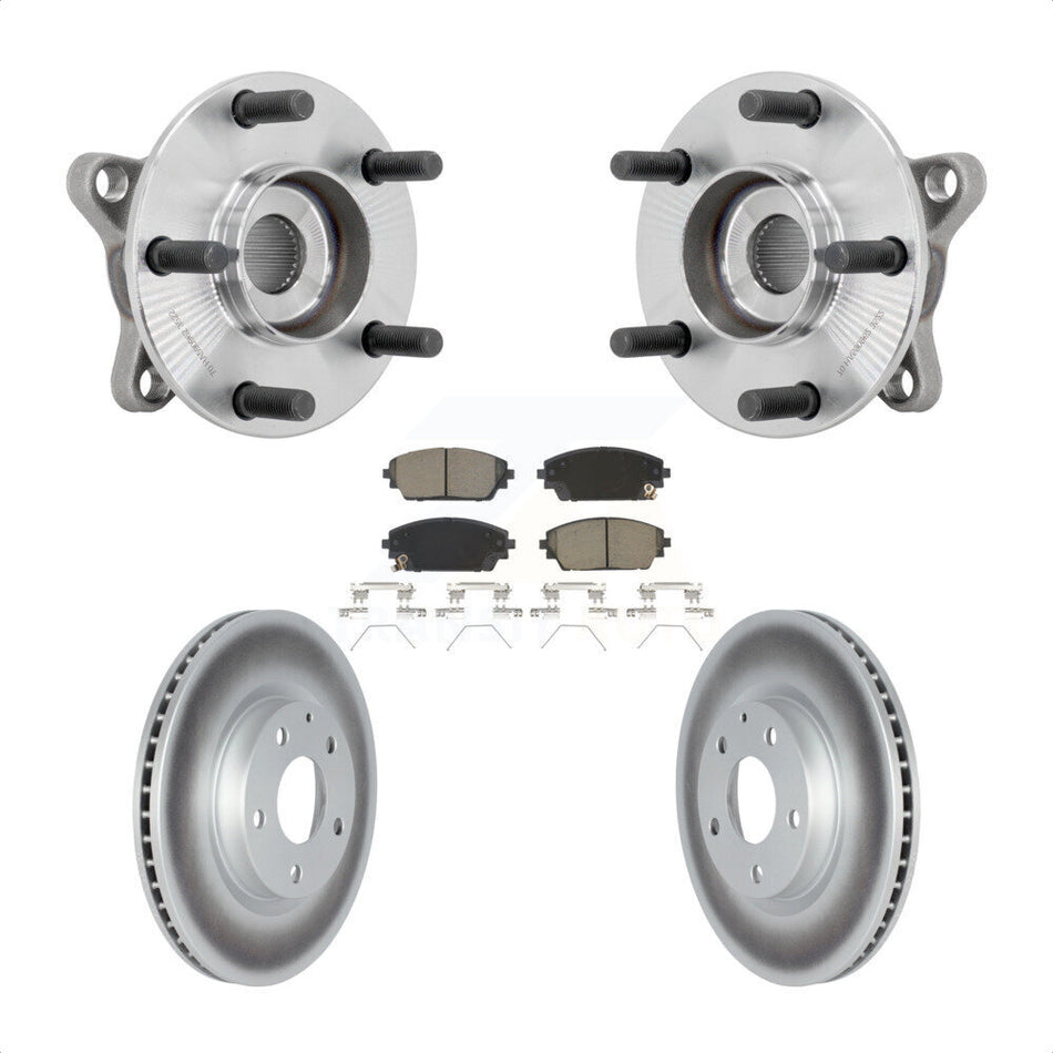 Front Hub Bearing Coated Brake Rotor Pads Kit For Mazda 3 Vehicles Manufactured In Mexico KBB-131668
