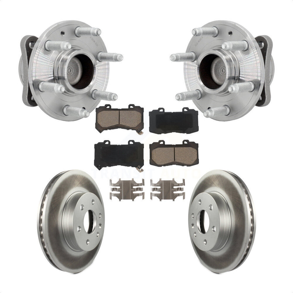 Front Hub Bearing Assembly Coat Brake Rotor Pad Kit For Chevrolet Colorado GMC Canyon RWD KBB-131671