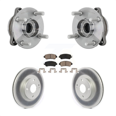Front Hub Bearing Assembly Coated Disc Brake Rotor And Pads Kit For Toyota Yaris iA Scion KBB-131676