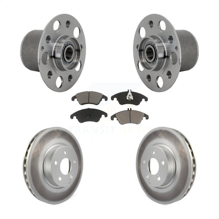 Front Hub Bearing Assembly Coated Brake Rotor & Pads Kit For Mercedes-Benz E350 E400 E250 KBB-131685