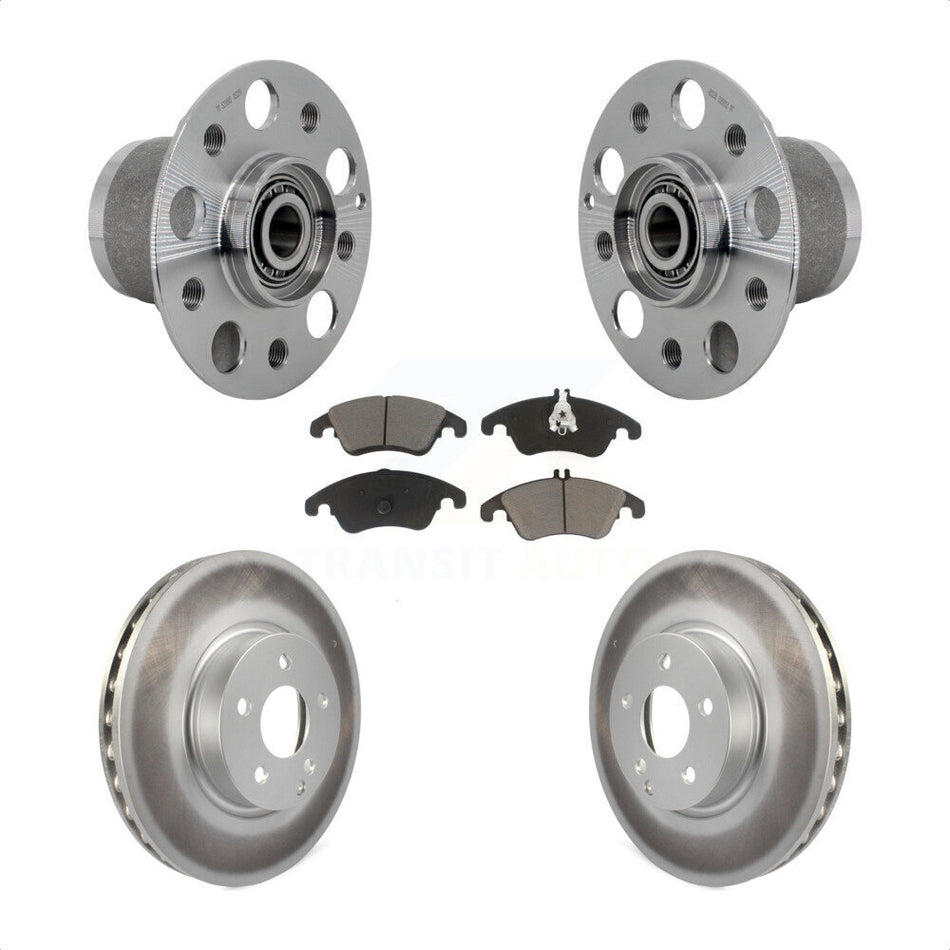 Front Hub Bearing Coated Disc Brake Rotor Pad Kit For Mercedes-Benz C300 E350 C350 SLC300 KBB-131687