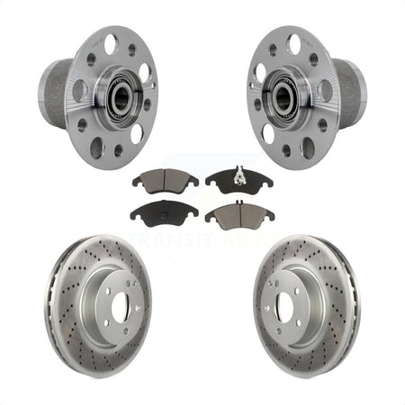 Front Hub Bearing Coated Disc Brake Rotor Pad Kit For Mercedes-Benz C300 E350 C350 SLC300 KBB-131688