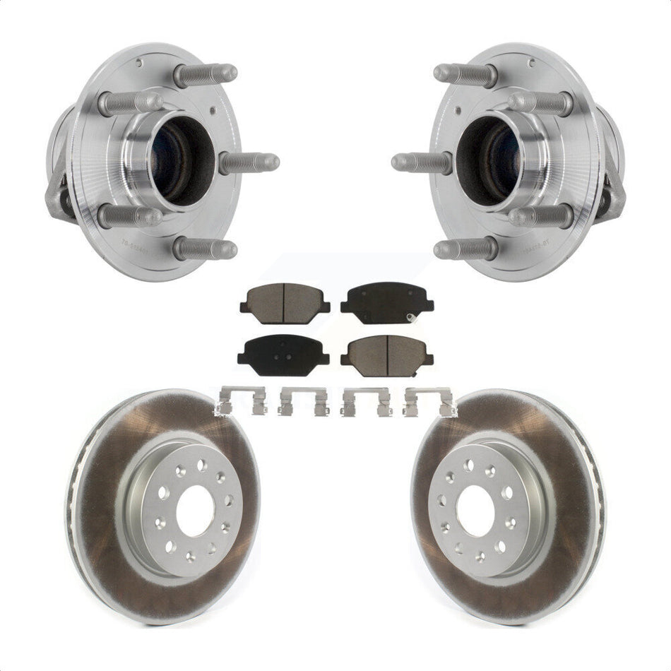 Front Hub Bearing Coated Brake Rotor Pad Kit For Chevrolet Camaro Without Brembo Calipers KBB-131692