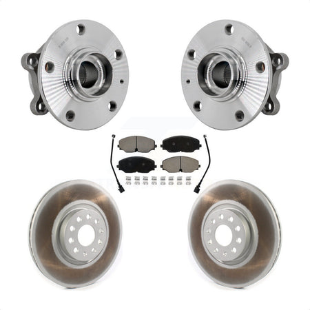 Front Hub Bearing Assembly Coated Brake Rotor & Pads Kit For Volkswagen Atlas Cross Sport KBB-131696