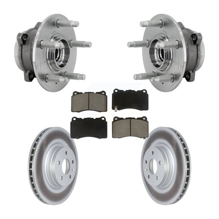 Front Hub Bearing Assembly Coated Disc Brake Rotors And Ceramic Pads Kit For Tesla S X KBB-131698