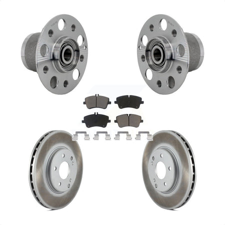 Front Hub Bearing Coated Brake Rotor Pad Kit For Mercedes-Benz C350 Without Sport Package KBB-131705