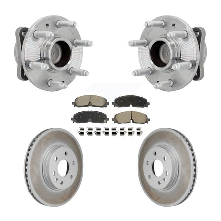 Front Hub Bearing Assembly Coat Brake Rotor Pad Kit For Chevrolet Colorado GMC Canyon RWD KBB-131706