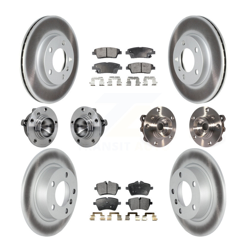 Front Rear Hub Bearing Coat Brake Rotor Pad Kit (10Pc) For Mini Cooper Countryman Paceman KBB-131721