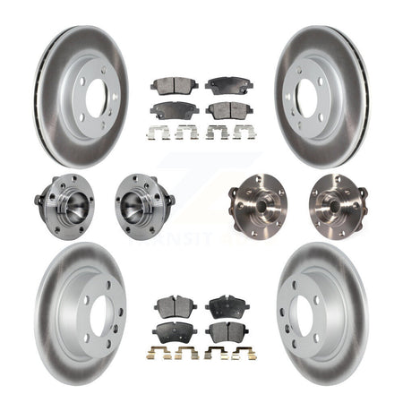 Front Rear Hub Bearing Coat Brake Rotor Pad Kit (10Pc) For Mini Cooper Countryman Paceman KBB-131721