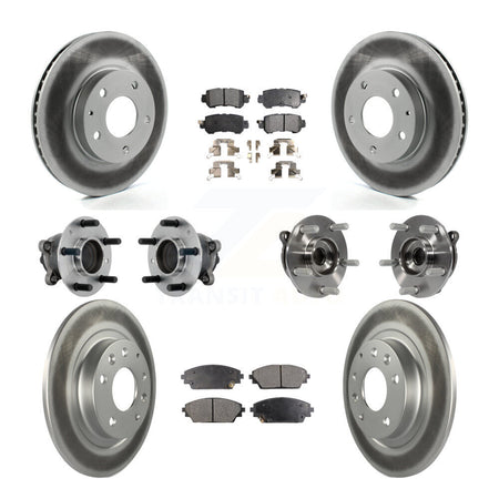Front Rear Hub Bearing Coated Brake Rotor And Pad Kit (10Pc) For 2016-2018 Mazda CX-3 FWD KBB-131747