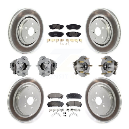 Front Rear Hub Bearing Coat Brake Rotor Pads Kit (10Pc) For Lexus RX350 RX350L RX450h FWD KBB-131760
