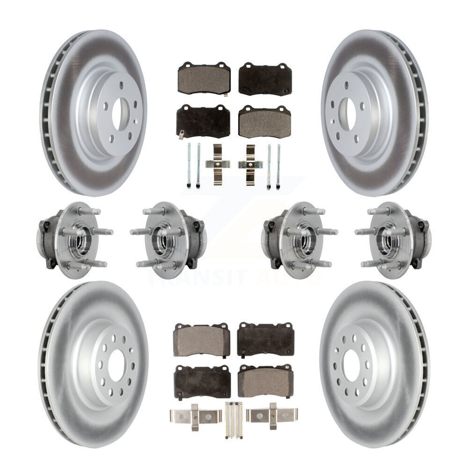 Front Rear Hub Bearing Coated Disc Brake Rotor Pad Kit (10Pc) For 2016 Tesla S From 04 16 KBB-131788