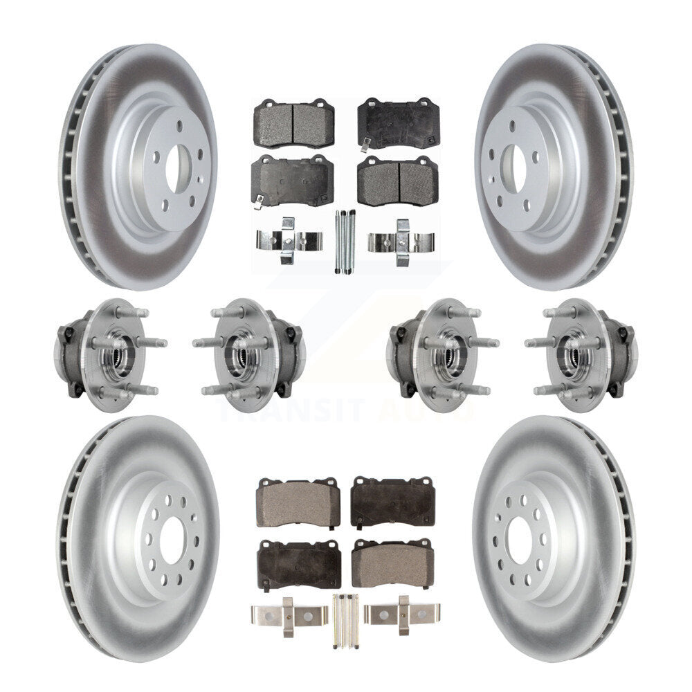 Front Rear Hub Bearing Coat Brake Rotor Pad Kit (10Pc) For Tesla X S With Brembo Calipers KBB-131790