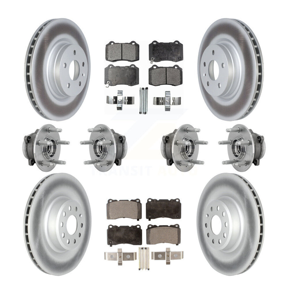 Front Rear Hub Bearing Coat Brake Rotor Pad Kit (10Pc) For Tesla X S With Brembo Calipers KBB-131790