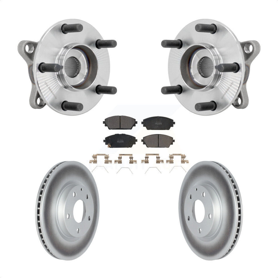 Front Hub Bearing Coated Brake Rotor Pads Kit For Mazda 3 Vehicles Manufactured In Mexico KBB-131794