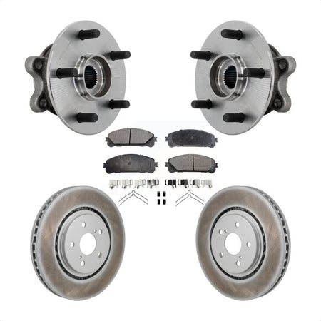 Front Hub Bearing Assembly Coated Disc Brake Rotor & Pads Kit For 2021-2023 Toyota Sienna KBB-131795