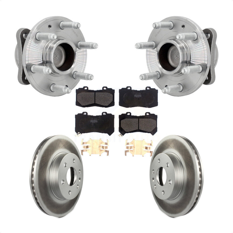 Front Hub Bearing Assembly Coat Brake Rotor Pad Kit For Chevrolet Colorado GMC Canyon RWD KBB-131796