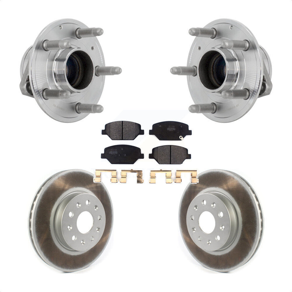 Front Hub Bearing Coated Brake Rotor Pad Kit For Chevrolet Camaro Without Brembo Calipers KBB-131800